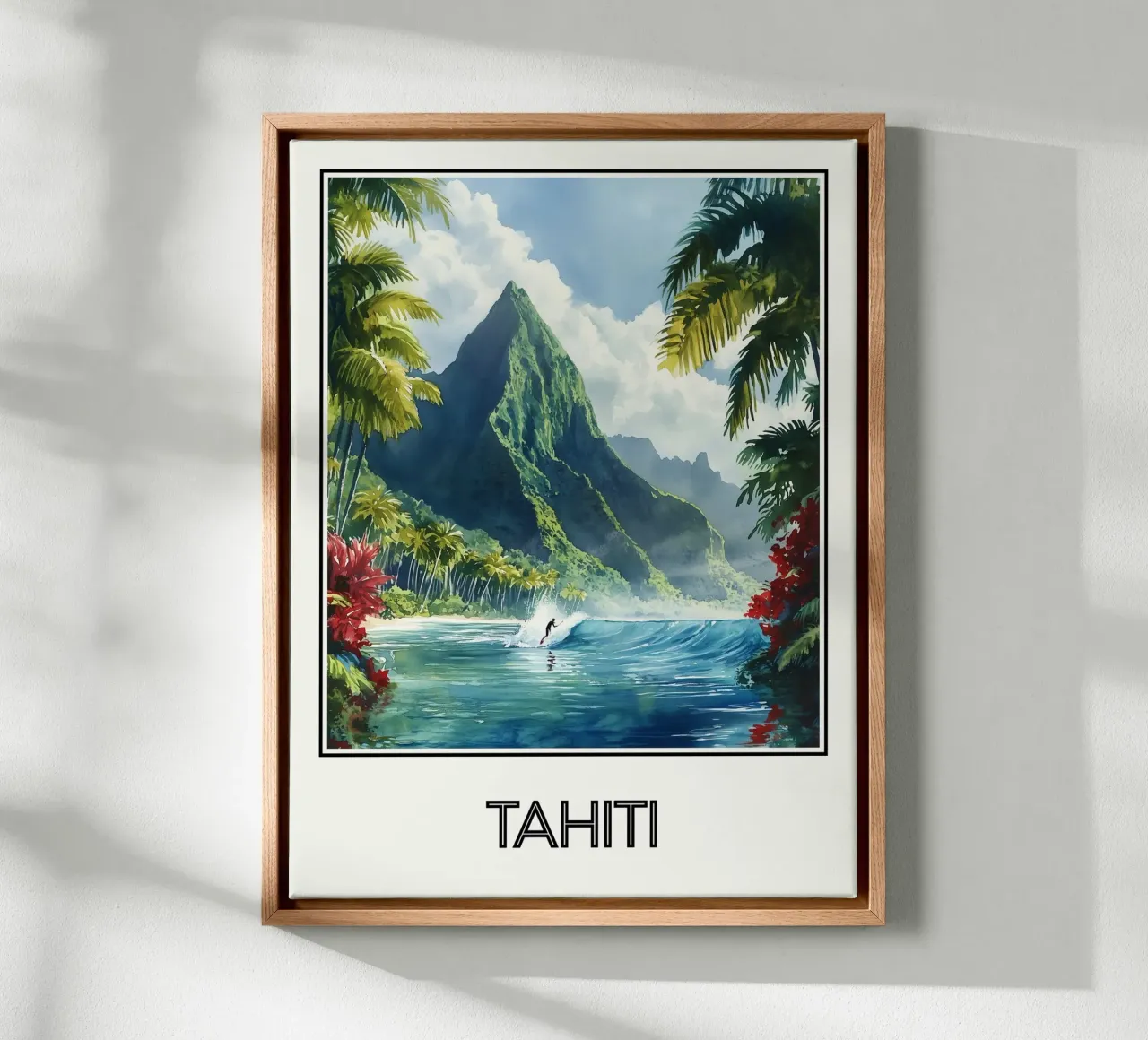Tahiti tela con Cornice a cassetta da Frame the World