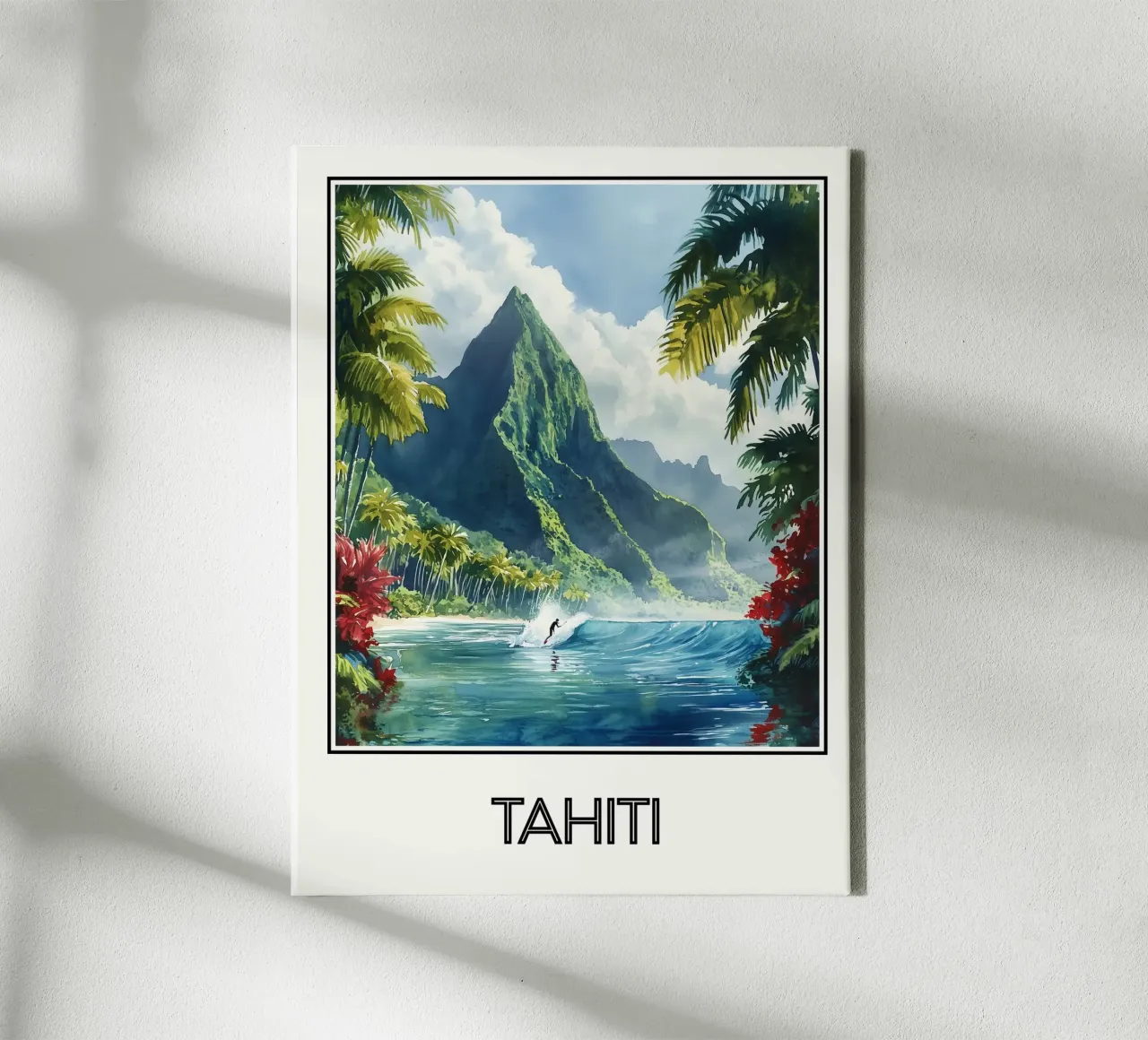 Tahiti tela con Cornice a cassetta da Frame the World