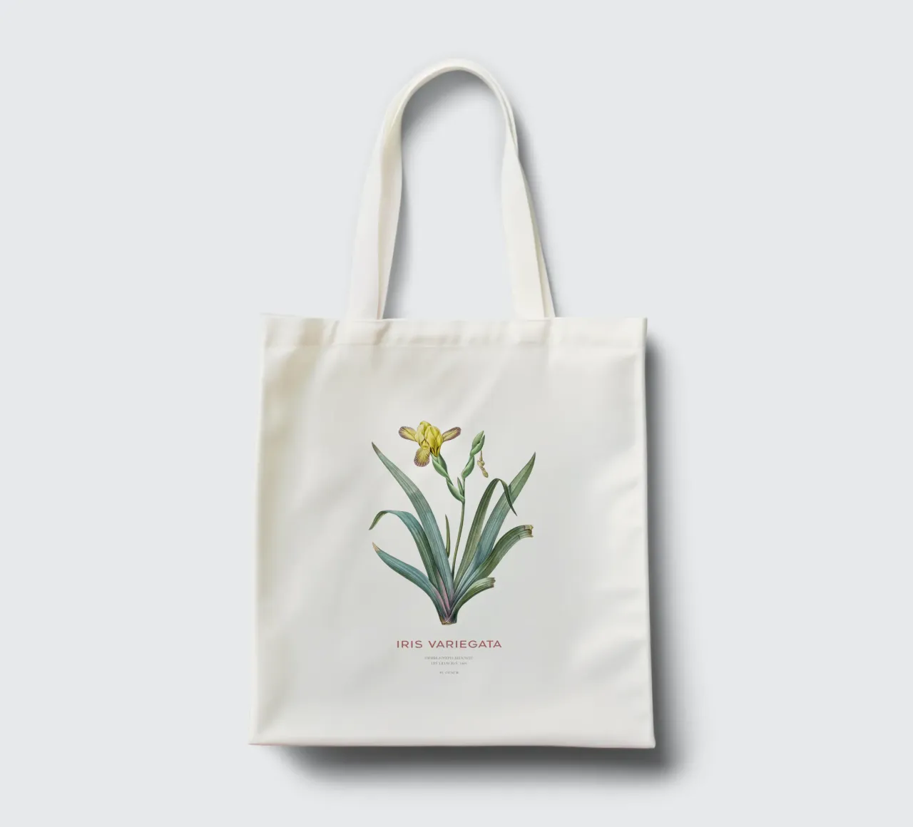 Iris ungherese o Iris variegata borsa in juta da Vintagrafica
