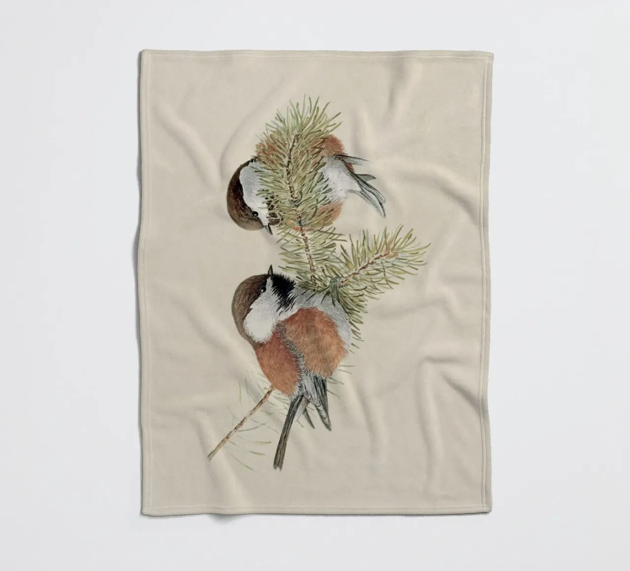 Chickadee coperta in pile da apoloprints