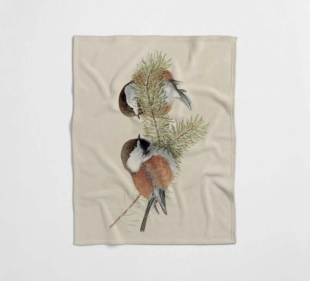 Chickadee coperta in pile da apoloprints