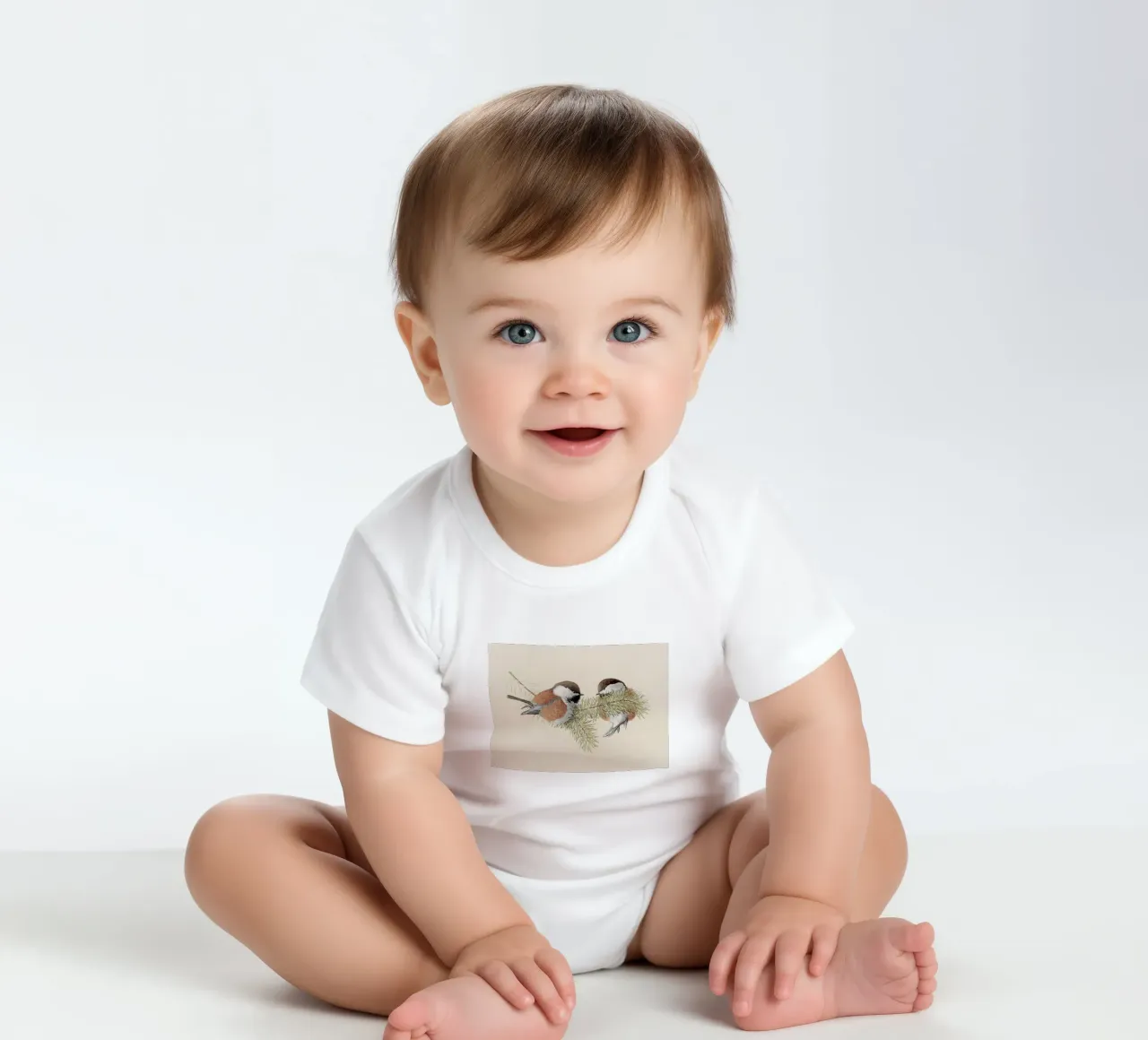 Chickadee body neonato maniche corte da apoloprints