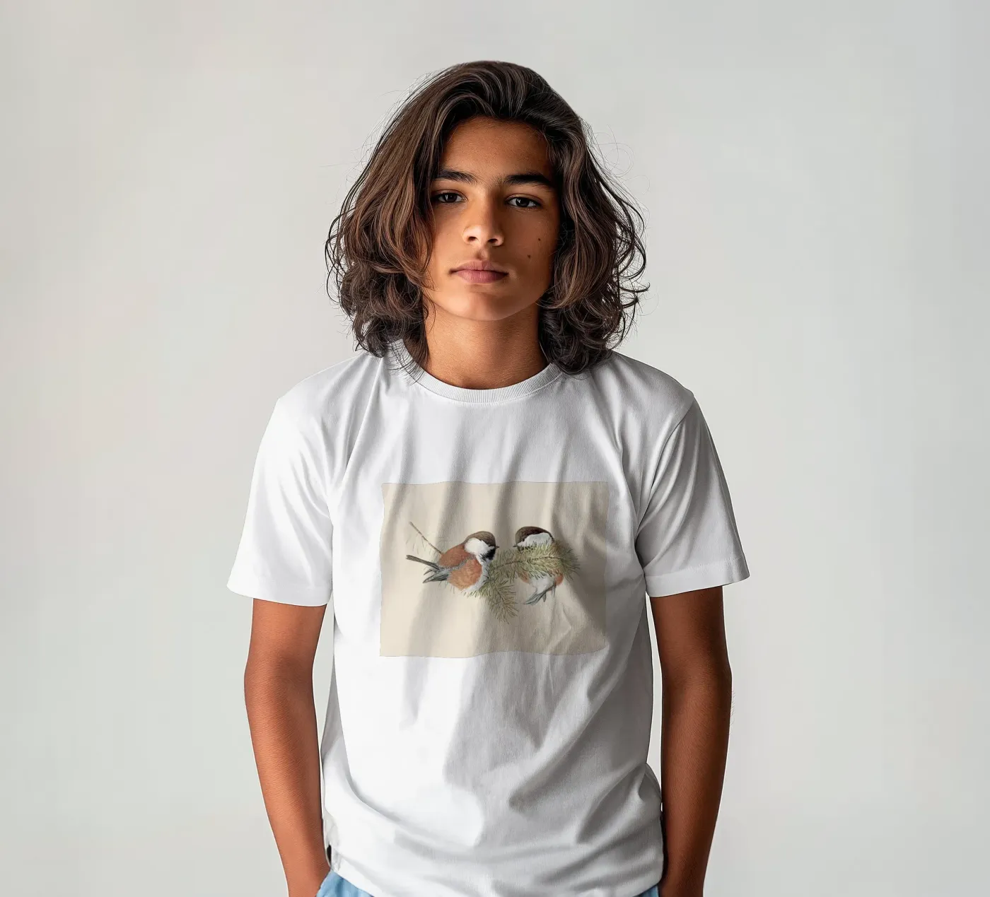 Chickadee Birds t-shirt bambini da Apolo Prints