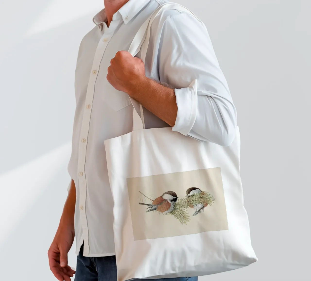 Chickadee borsa in juta da apoloprints