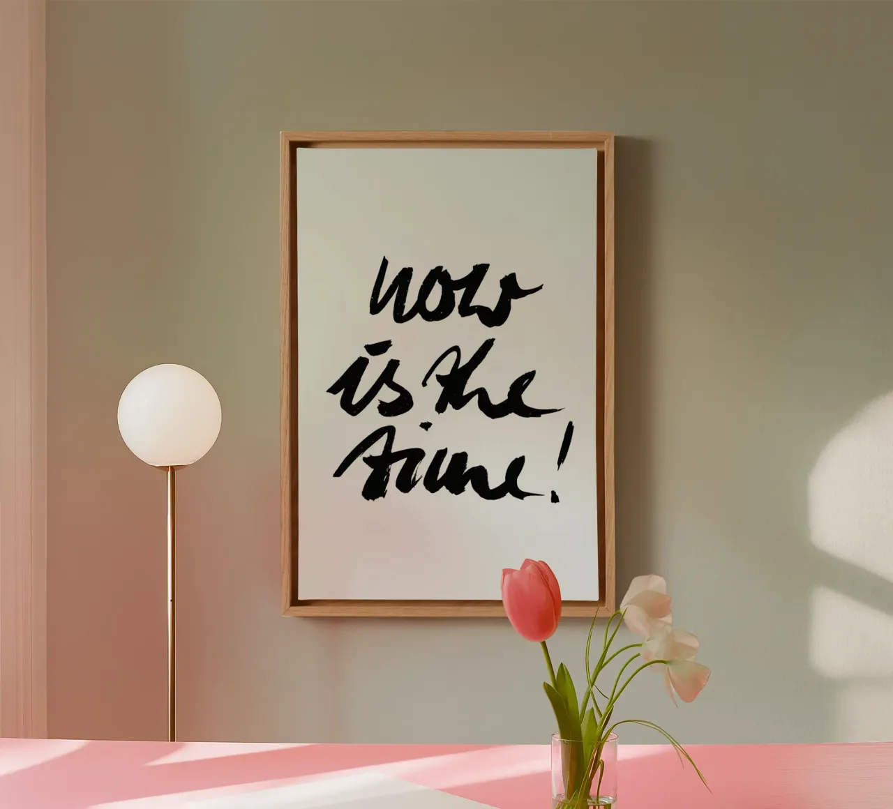 Now Is the Time! tela con Cornice a cassetta da petiteCAPS