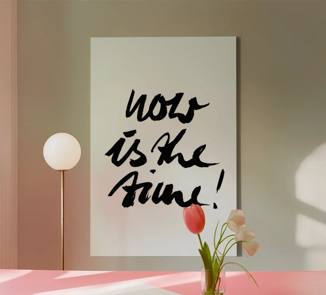 Now Is the Time! tela con Cornice a cassetta da petiteCAPS