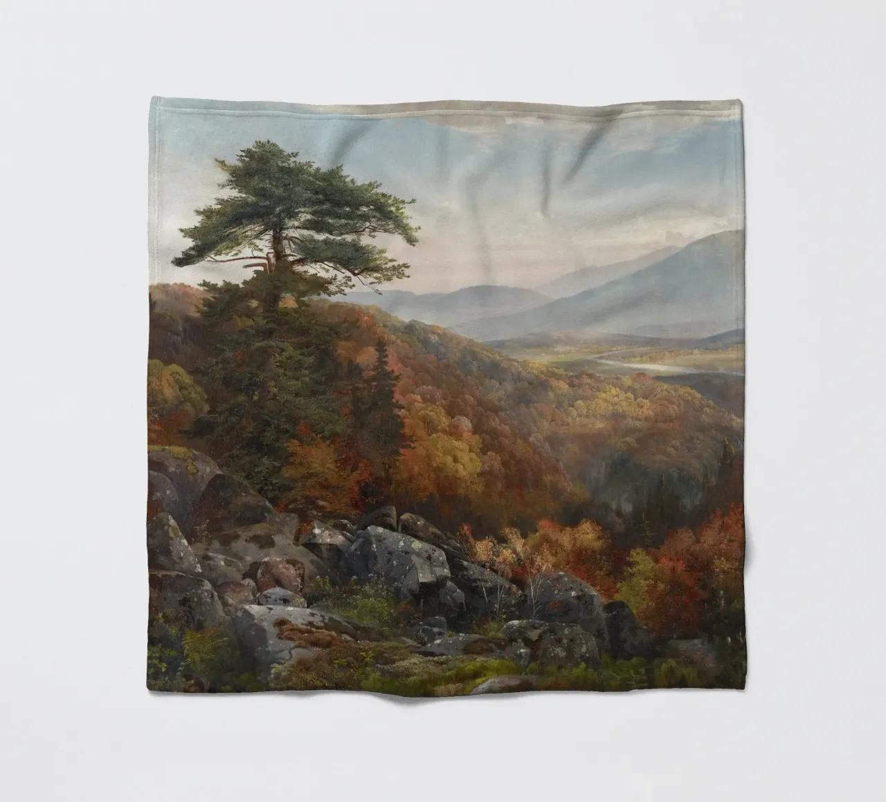 Valley Landscape in Autumn coperta in pile da apoloprints