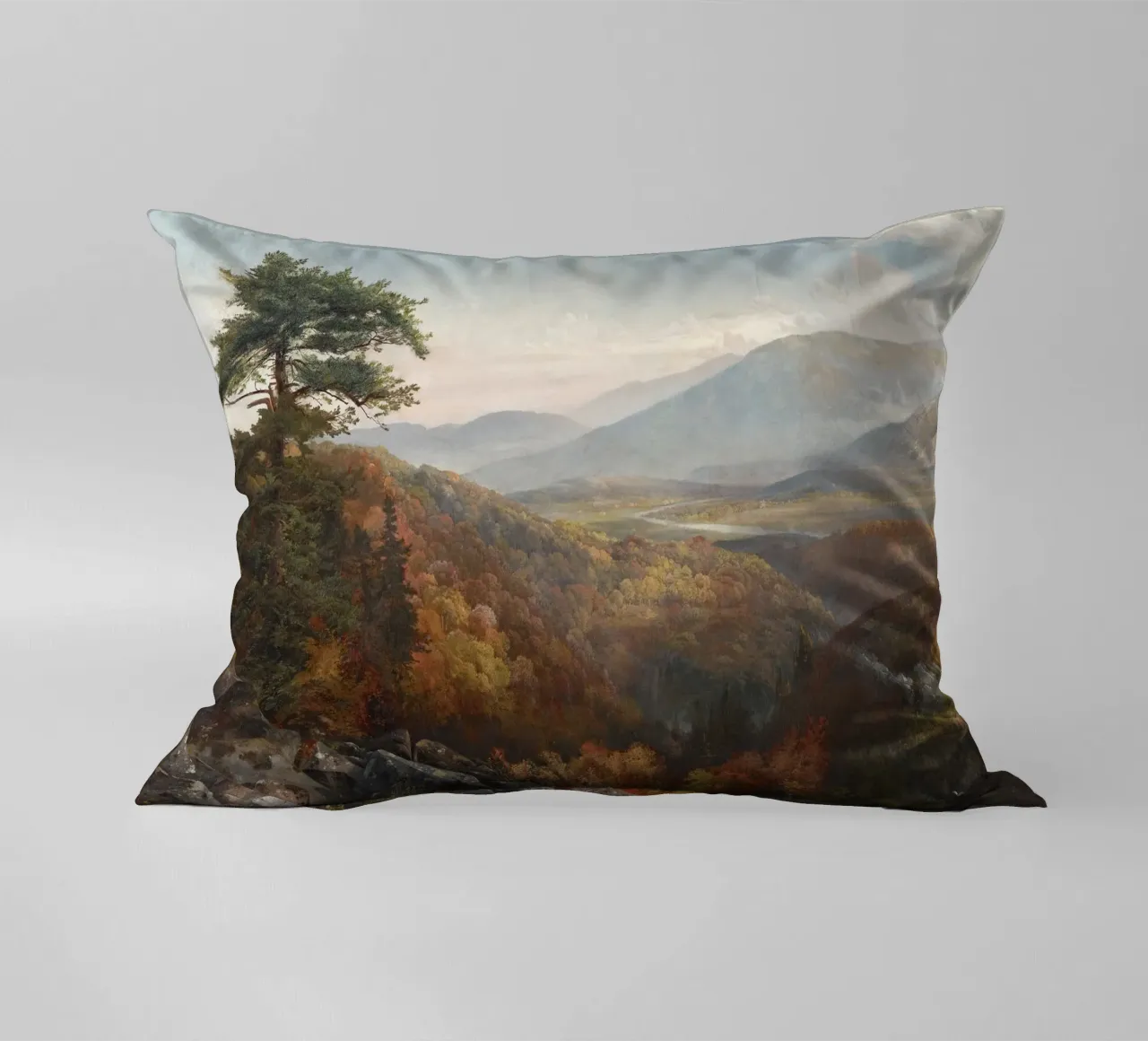 Valley Landscape in Autumn cuscino da apoloprints