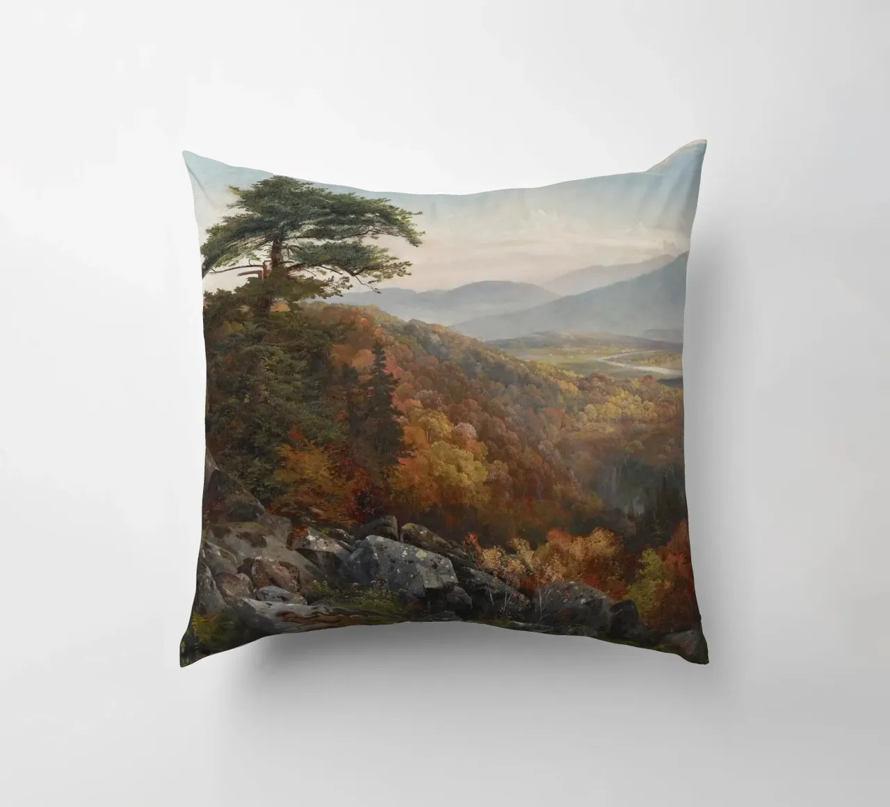 Valley Landscape in Autumn cuscino da apoloprints