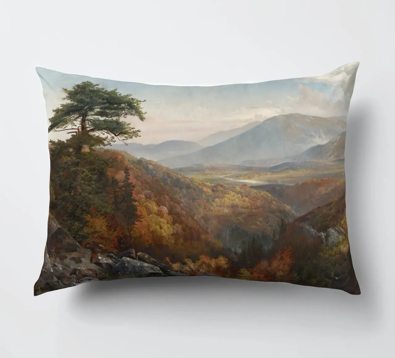 Valley Landscape in Autumn cuscino da apoloprints