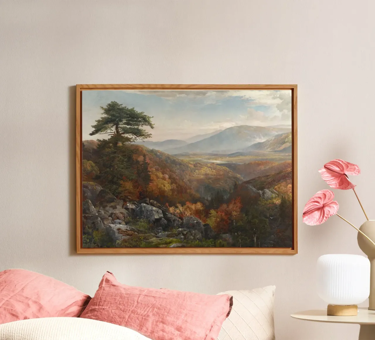 Valley Landscape in Autumn alluminio dibond da apoloprints