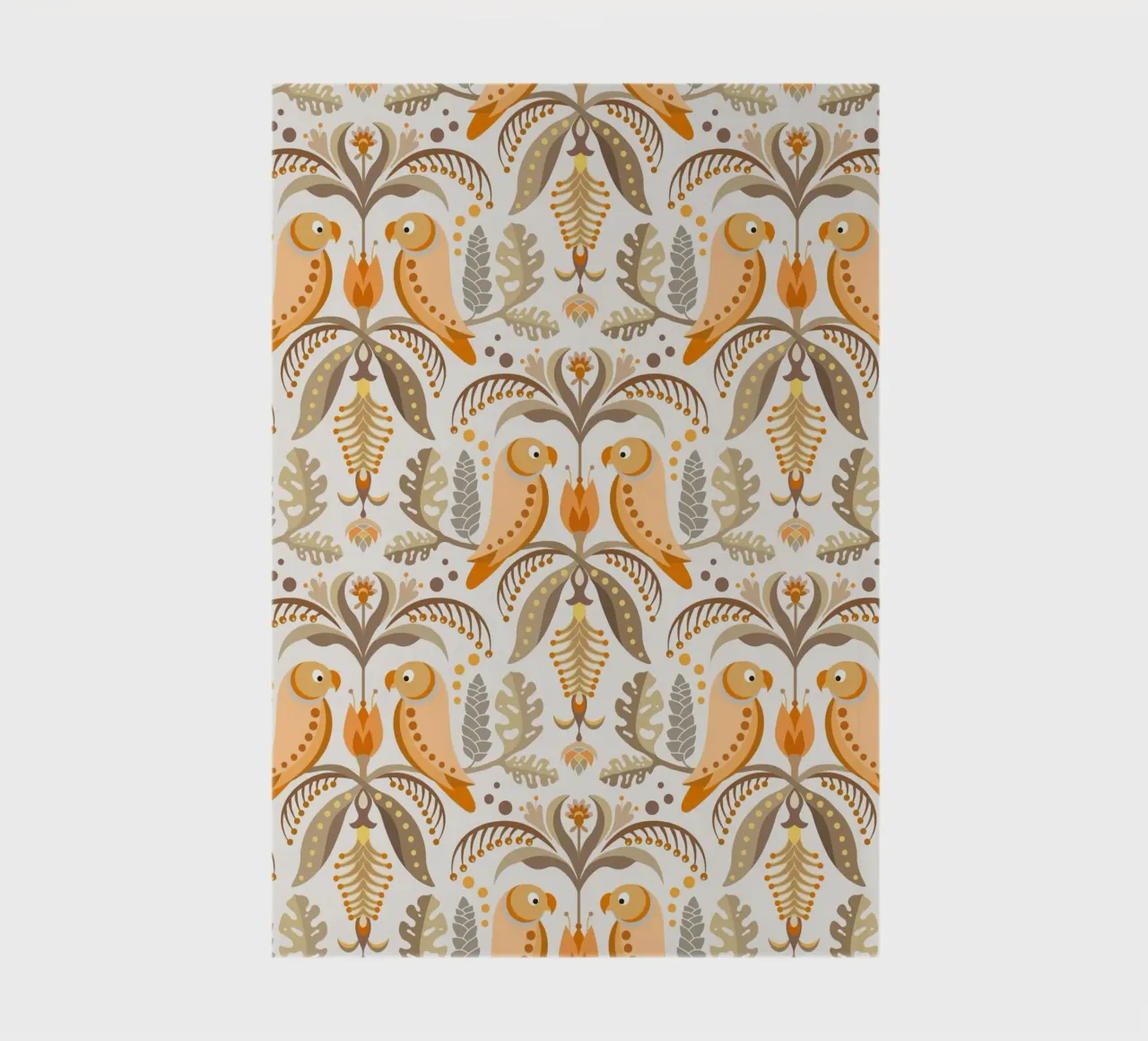 Tropical patterns with parrots and flowers in boho colours notebook by CoelfenArt