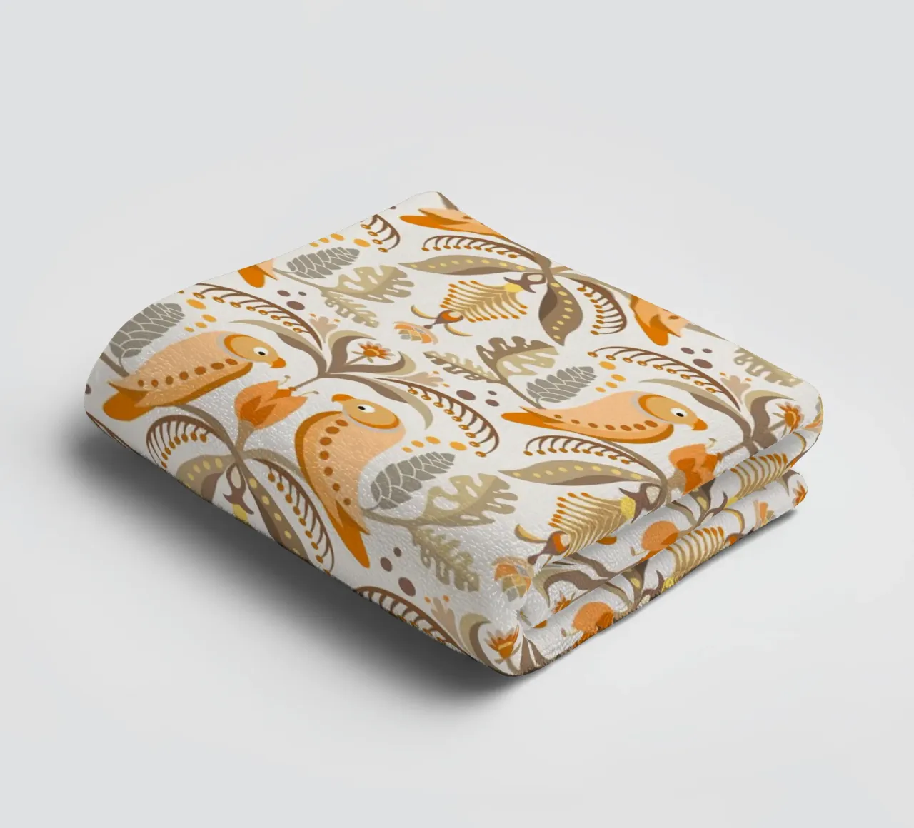 Fantasie tropicali con pappagalli e fiori in colori boho asciugamano da bagno da CoelfenArt