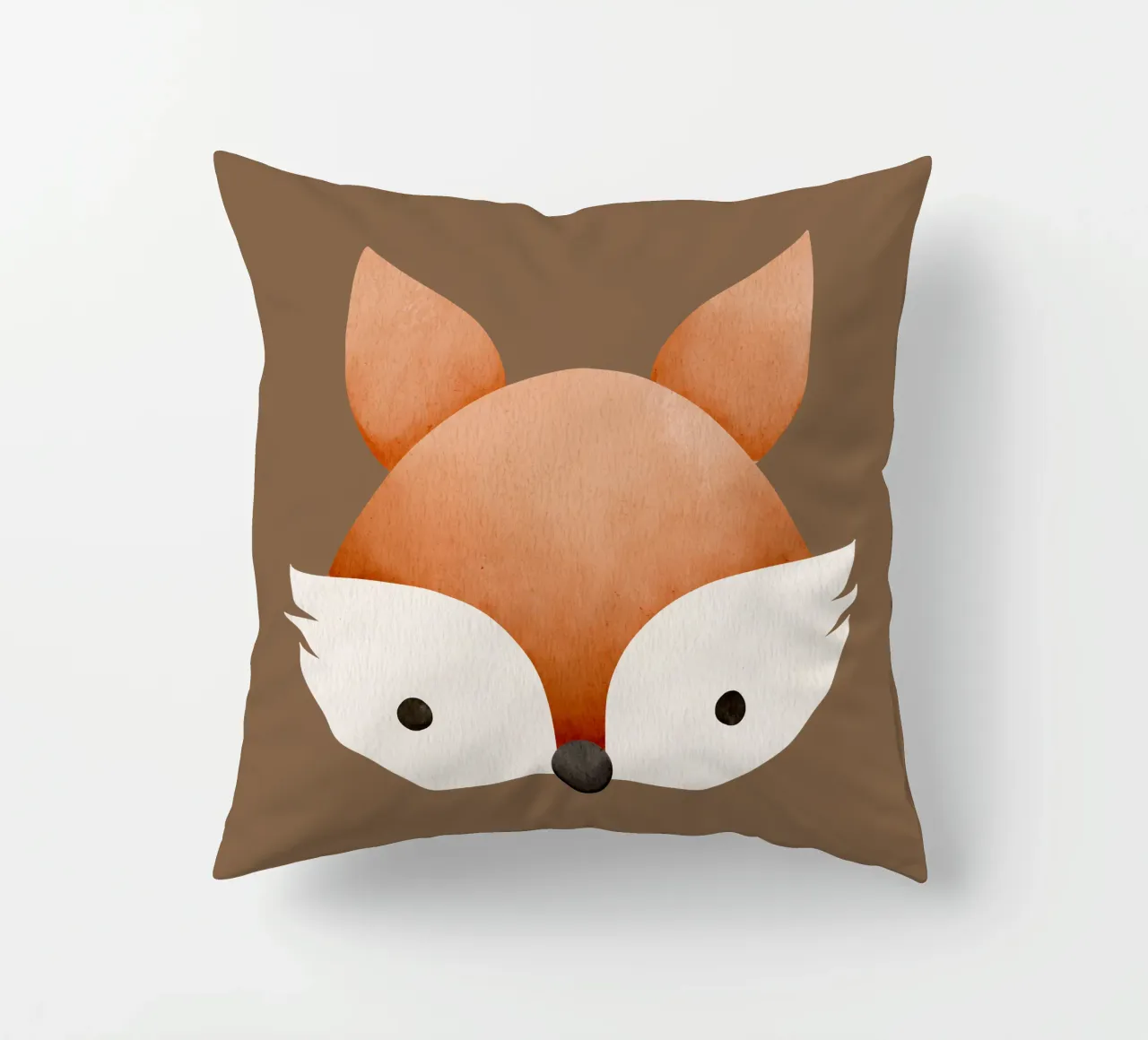 Illustrazione di volpe ad acquerello - Design minimalista cuscino da CoelfenArt