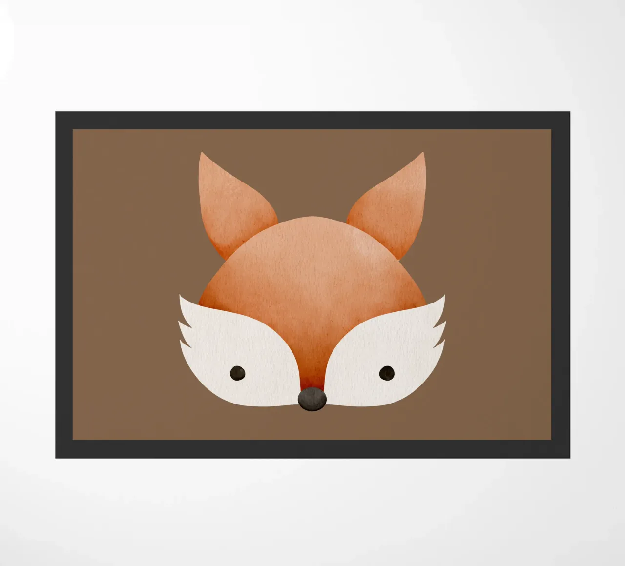 Illustrazione di volpe ad acquerello - Design minimalista zerbino da CoelfenArt