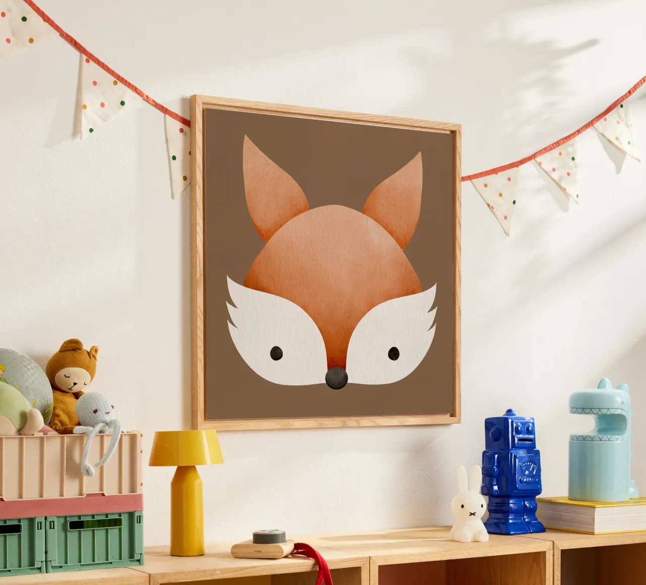 Watercolour fox illustration - Minimalist design acrylic glass by CoelfenArt