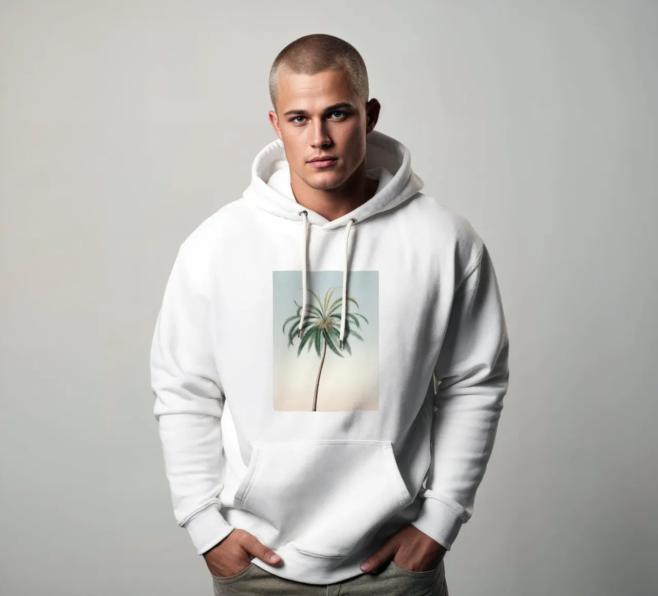 Palm Tree Sunset felpa con cappuccio da apoloprints