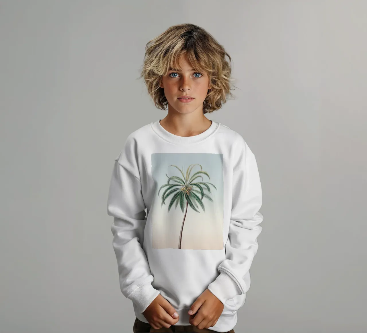 Palm Tree Sunset felpa bambino da apoloprints