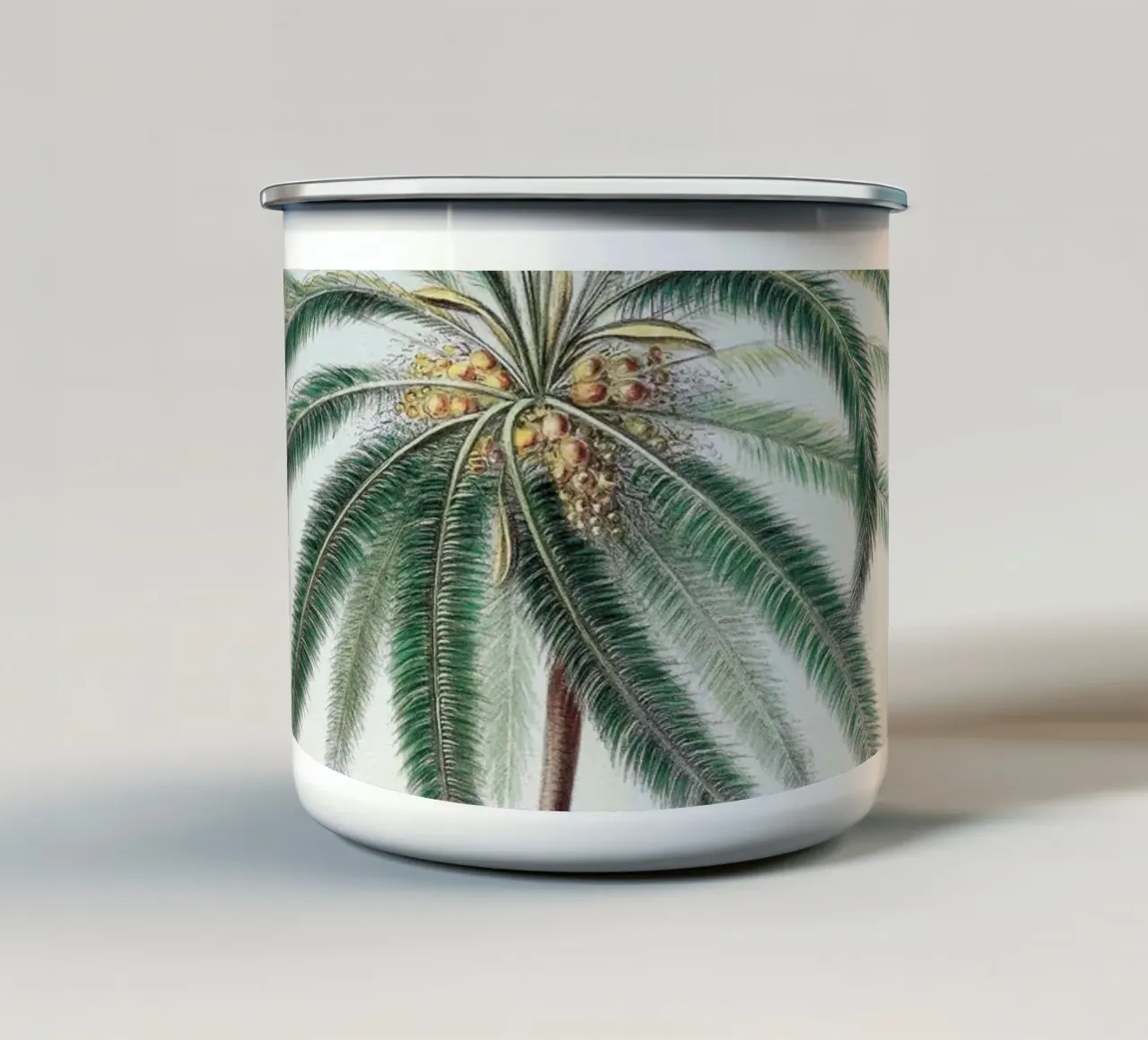 Palm Tree Sunset tazza in smalto da apoloprints