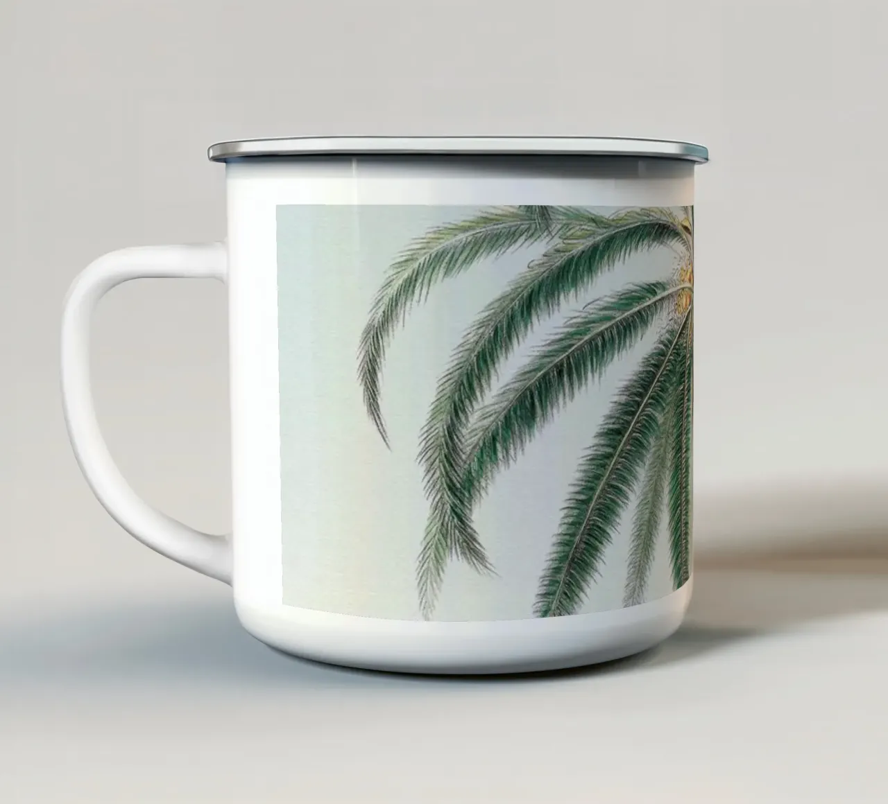 Palm Tree Sunset tazza in smalto da apoloprints