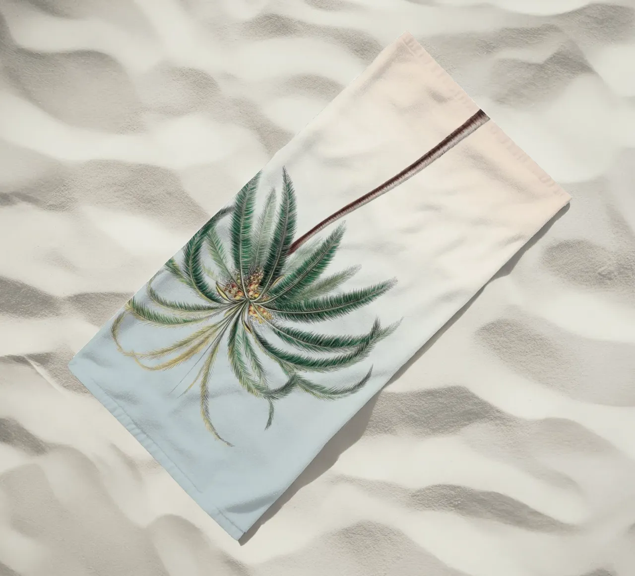 Palm Tree Sunset telo mare da apoloprints