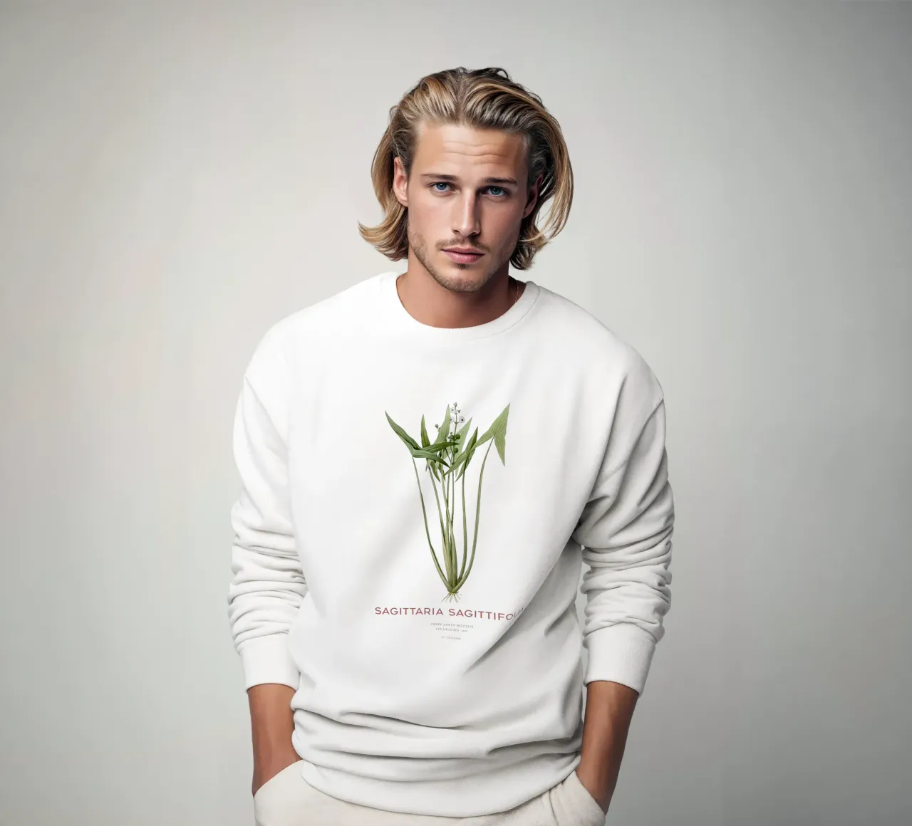 Pfeilkraut oder Sagittaria sagittifolia Sweatshirt von Vintagrafica
