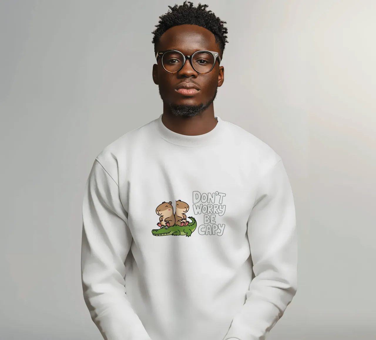 Don't Worry Be Capy sweatshirt van edsonramosart