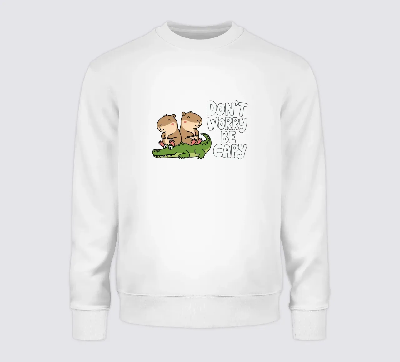 Don't Worry Be Capy sweatshirt van edsonramosart