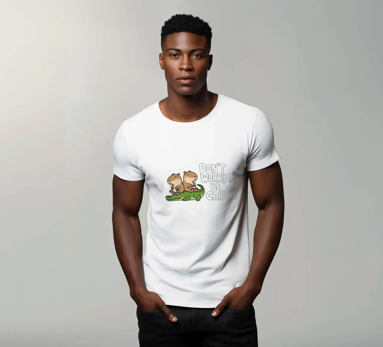 Don't Worry Be Capy t-shirt da edsonramosart