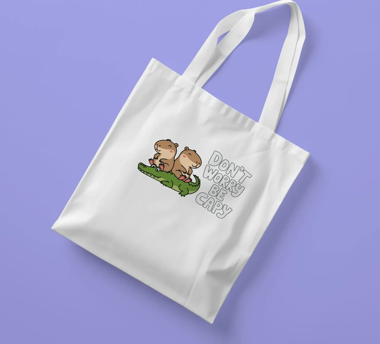 Don't Worry Be Capy borsa in juta da edsonramosart