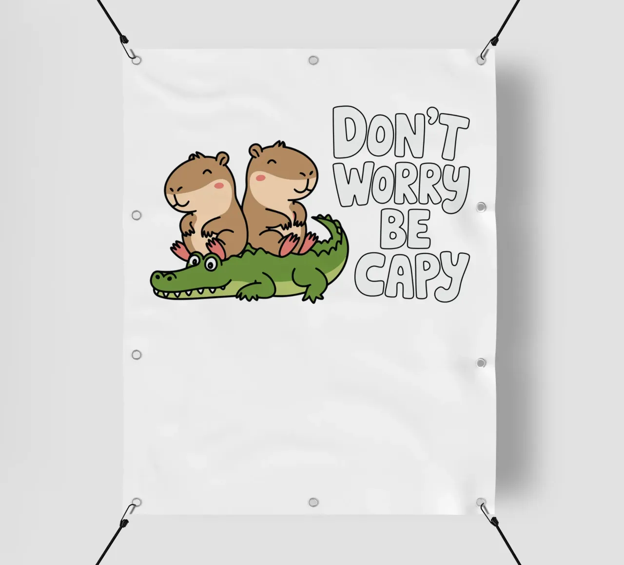 Don't Worry Be Capy telo in pvc da edsonramosart