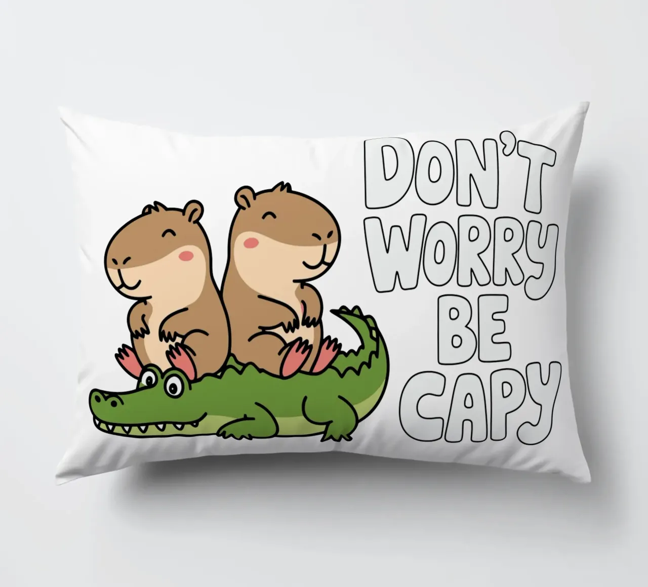 Don't Worry Be Capy cuscino da edsonramosart