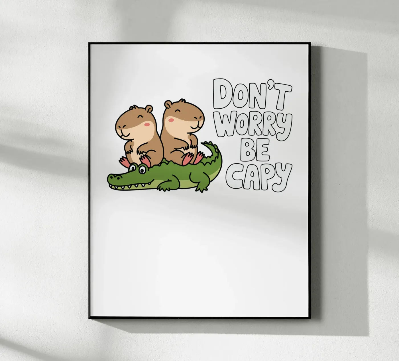 Don't Worry Be Capy acryl van edsonramosart