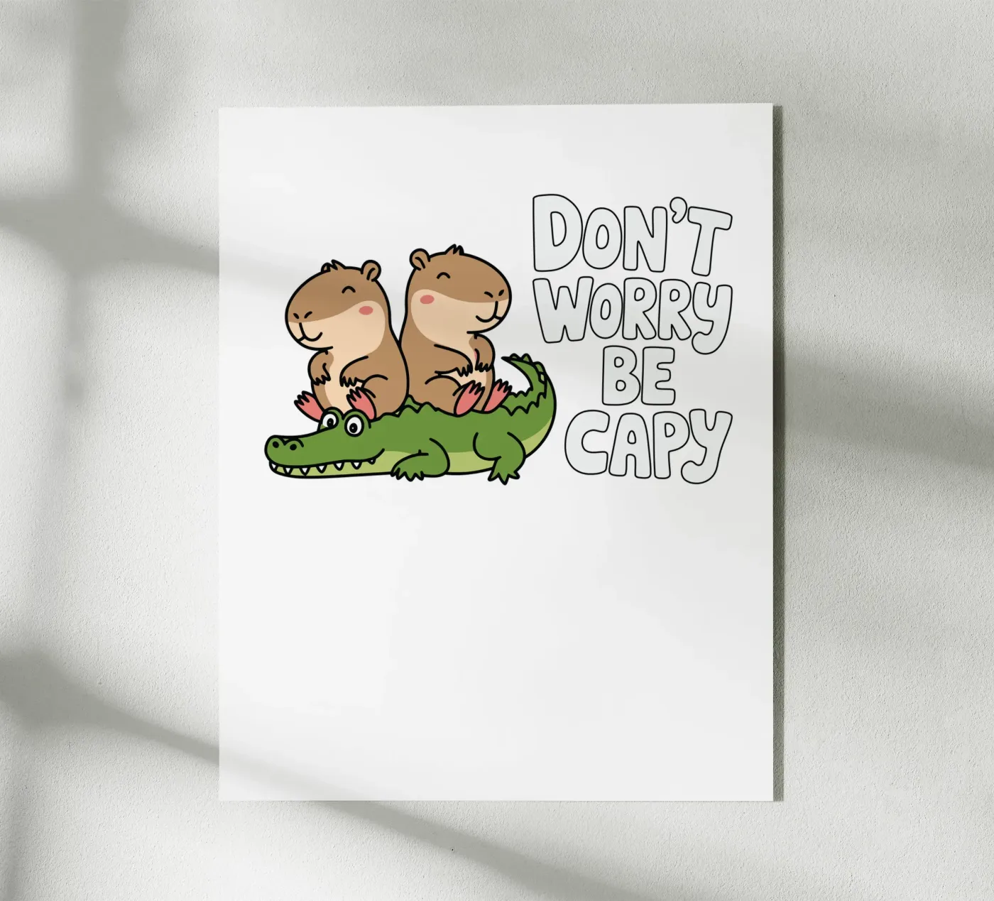Don't Worry Be Capy acryl van edsonramosart