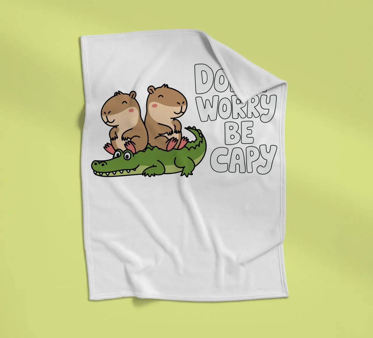 Don't Worry Be Capy coperta in pile da edsonramosart
