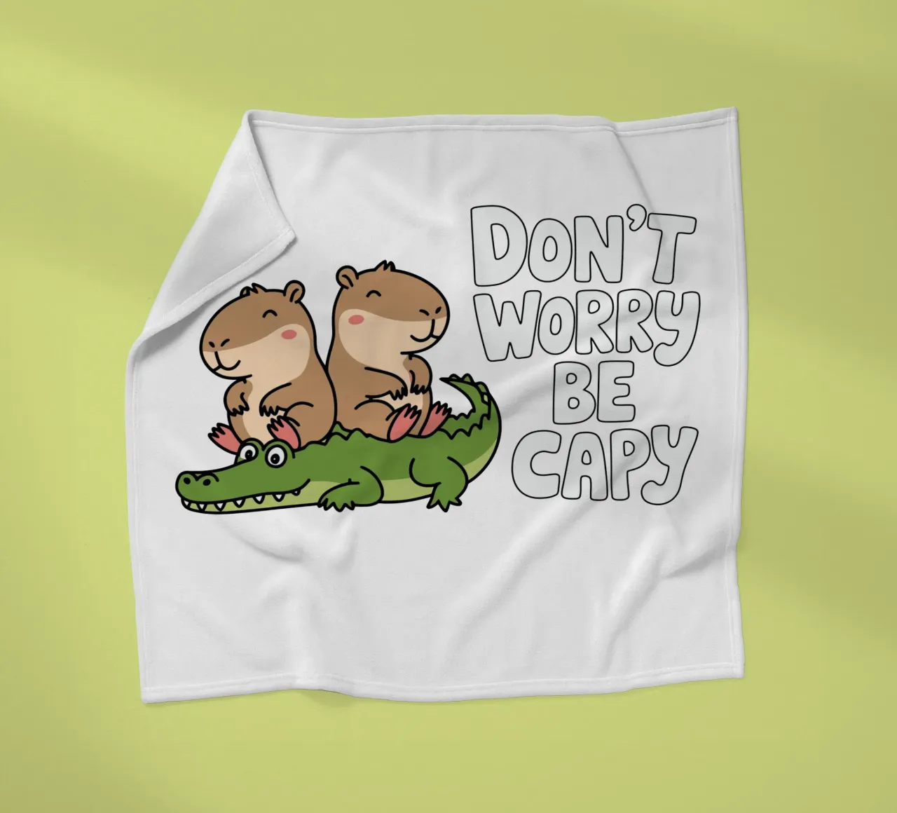 Don't Worry Be Capy coperta in pile da edsonramosart