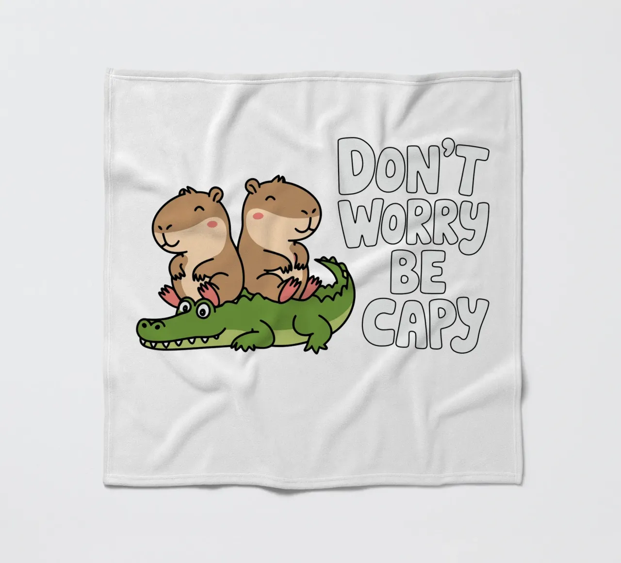Don't Worry Be Capy coperta in pile da edsonramosart