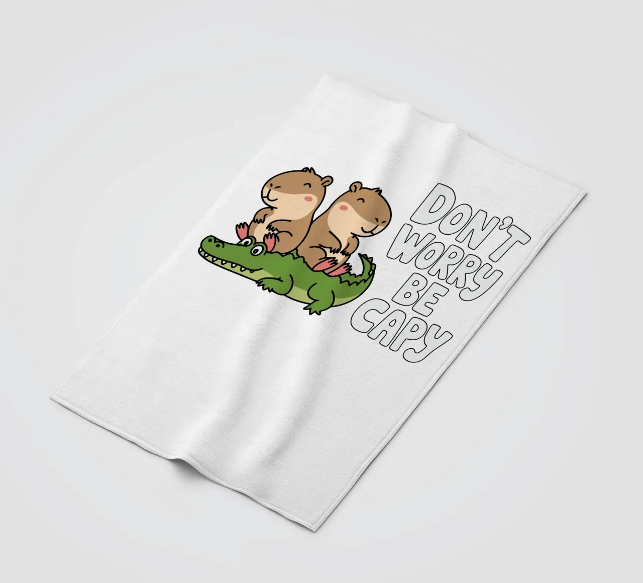 Don't Worry Be Capy coperta in pile da edsonramosart
