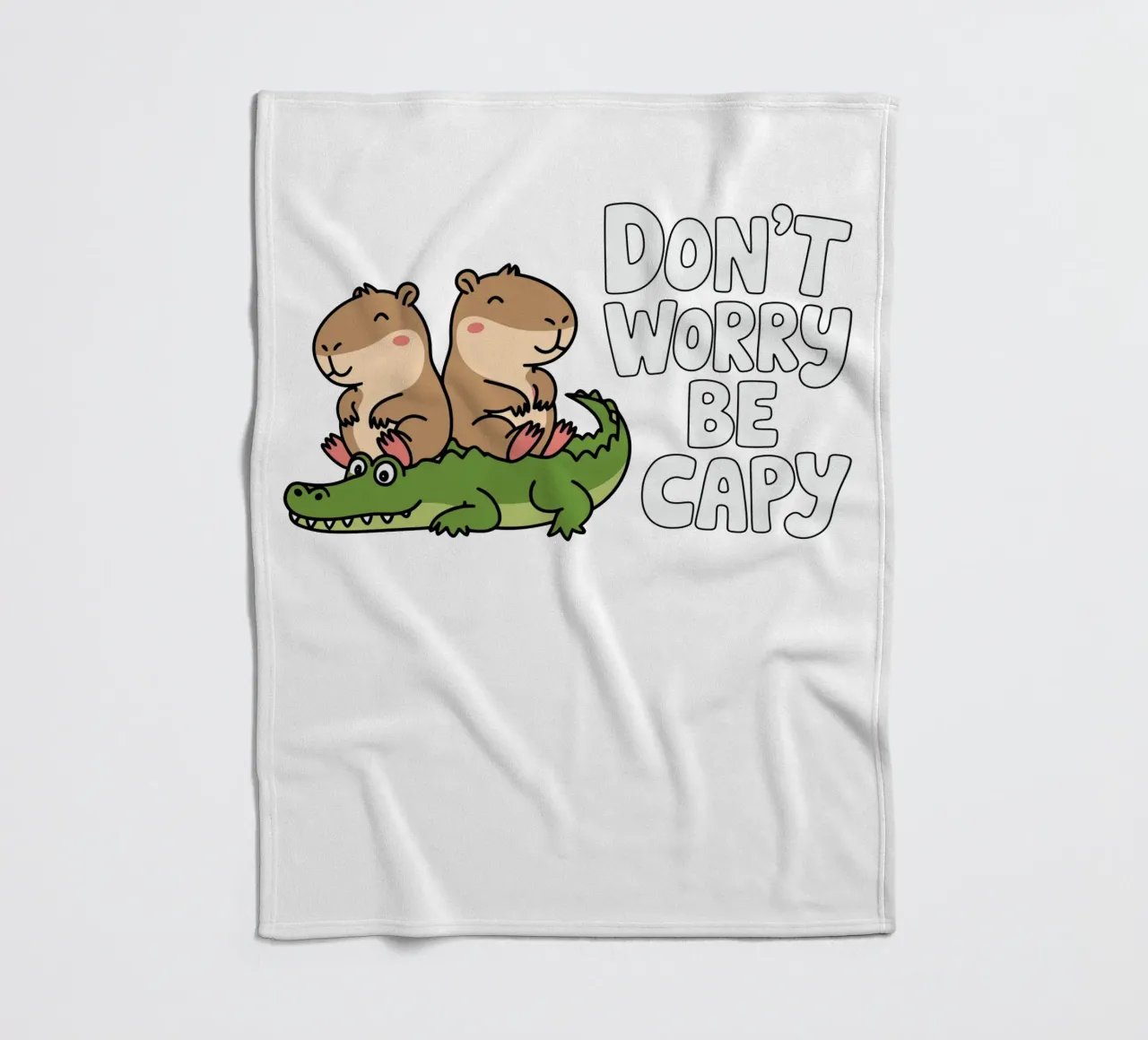 Don't Worry Be Capy coperta in pile da edsonramosart