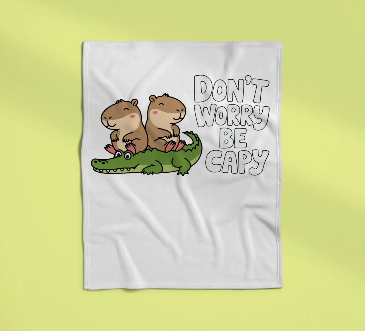 Don't Worry Be Capy coperta in pile da edsonramosart
