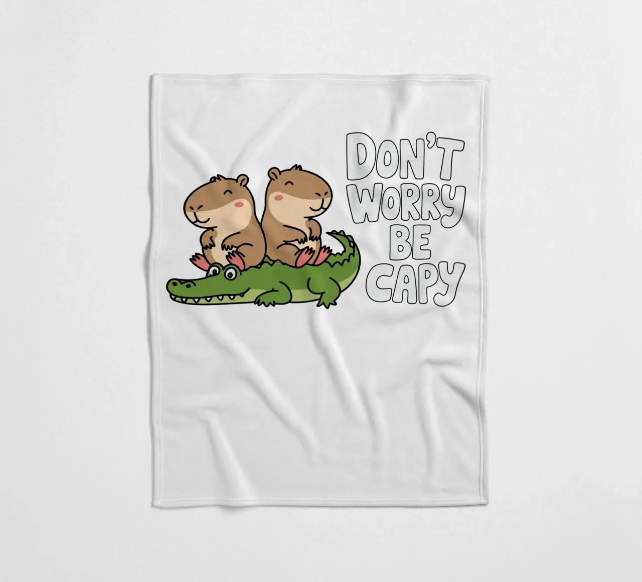 Don't Worry Be Capy coperta in pile da edsonramosart