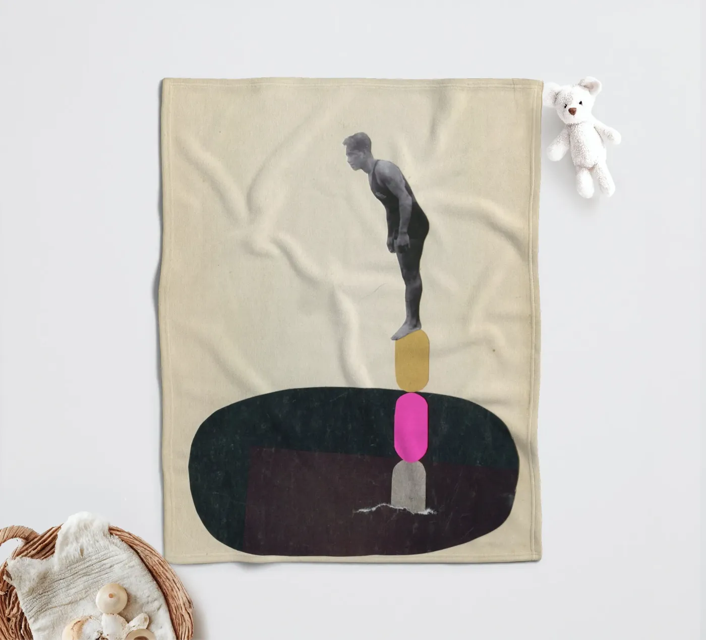 Rock Pool Fleecedecke von Cassia Beck Collage