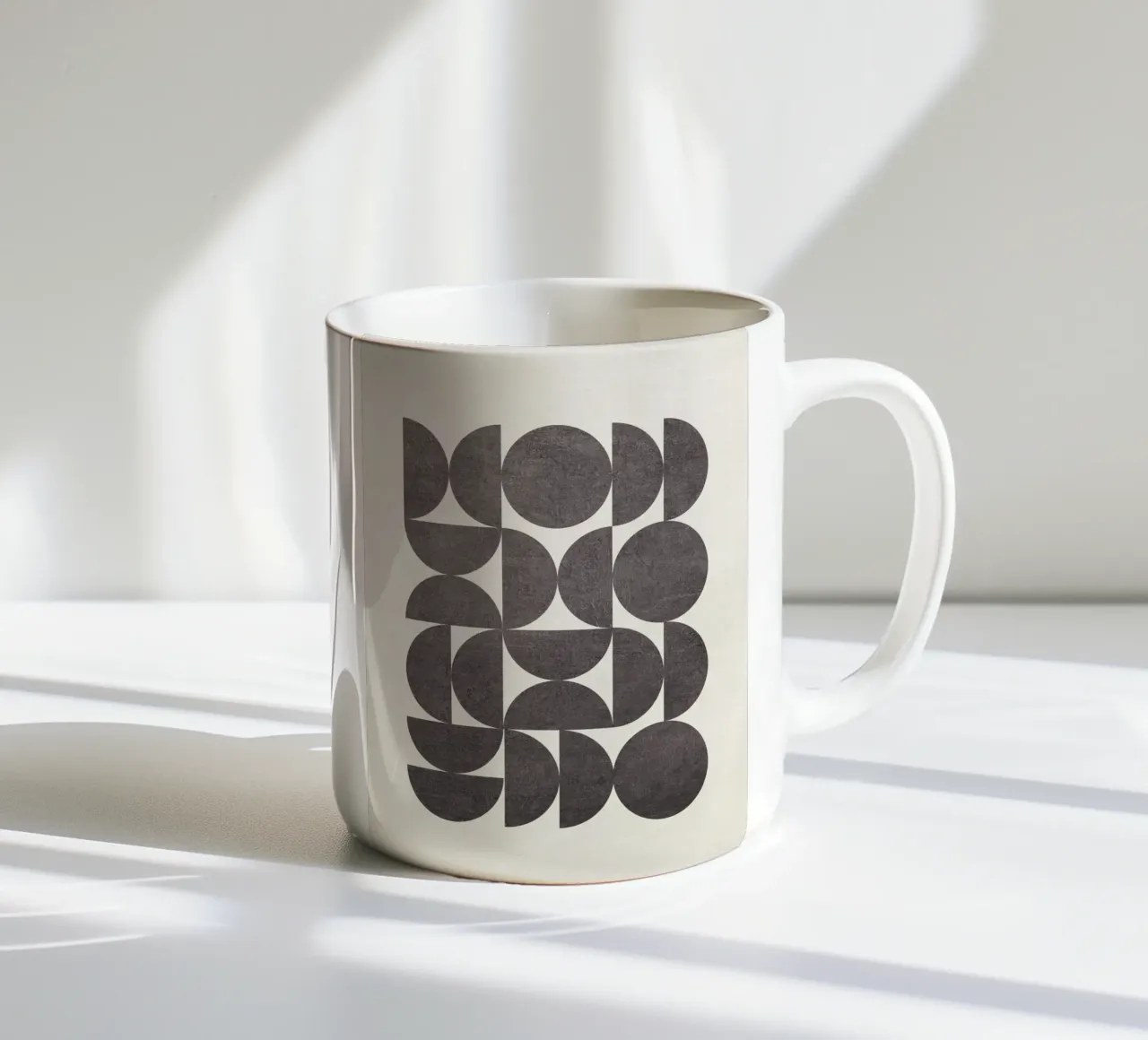 Bauhaus Style Semicircles tazza in ceramica da apoloprints