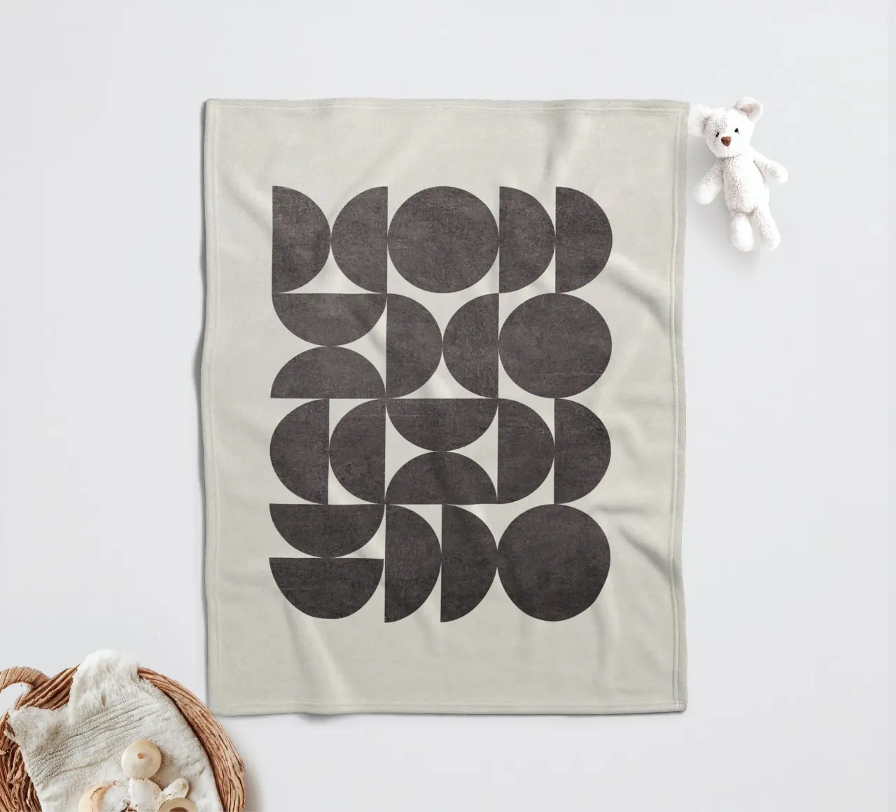 Bauhaus Style Semicircles coperta in pile da apoloprints