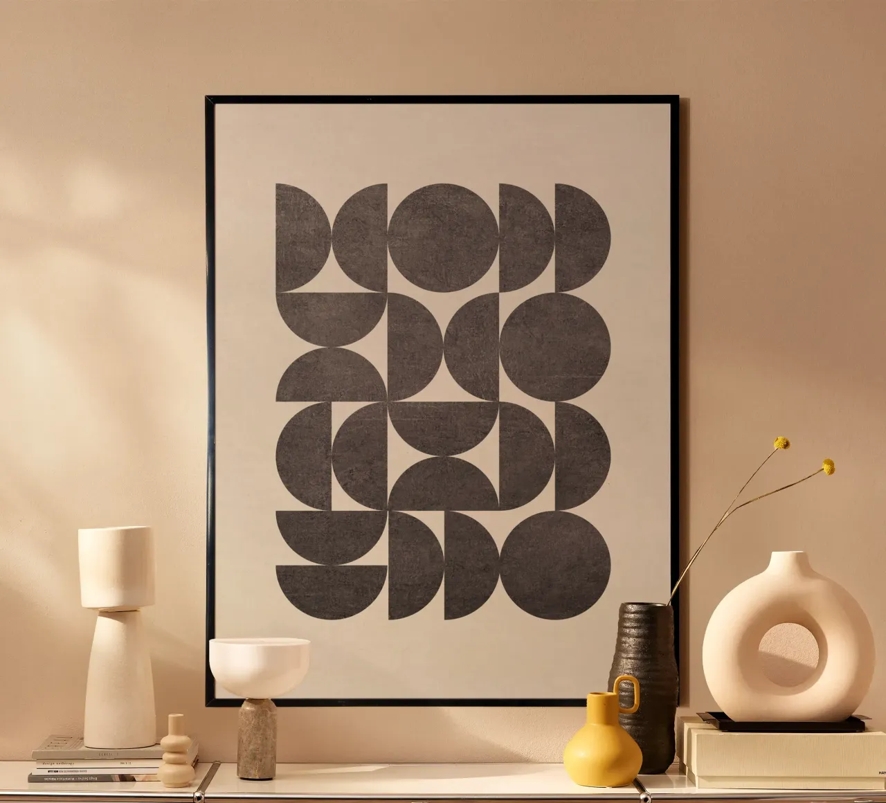 Bauhaus Style Semicircles carta hahnemühle da apoloprints