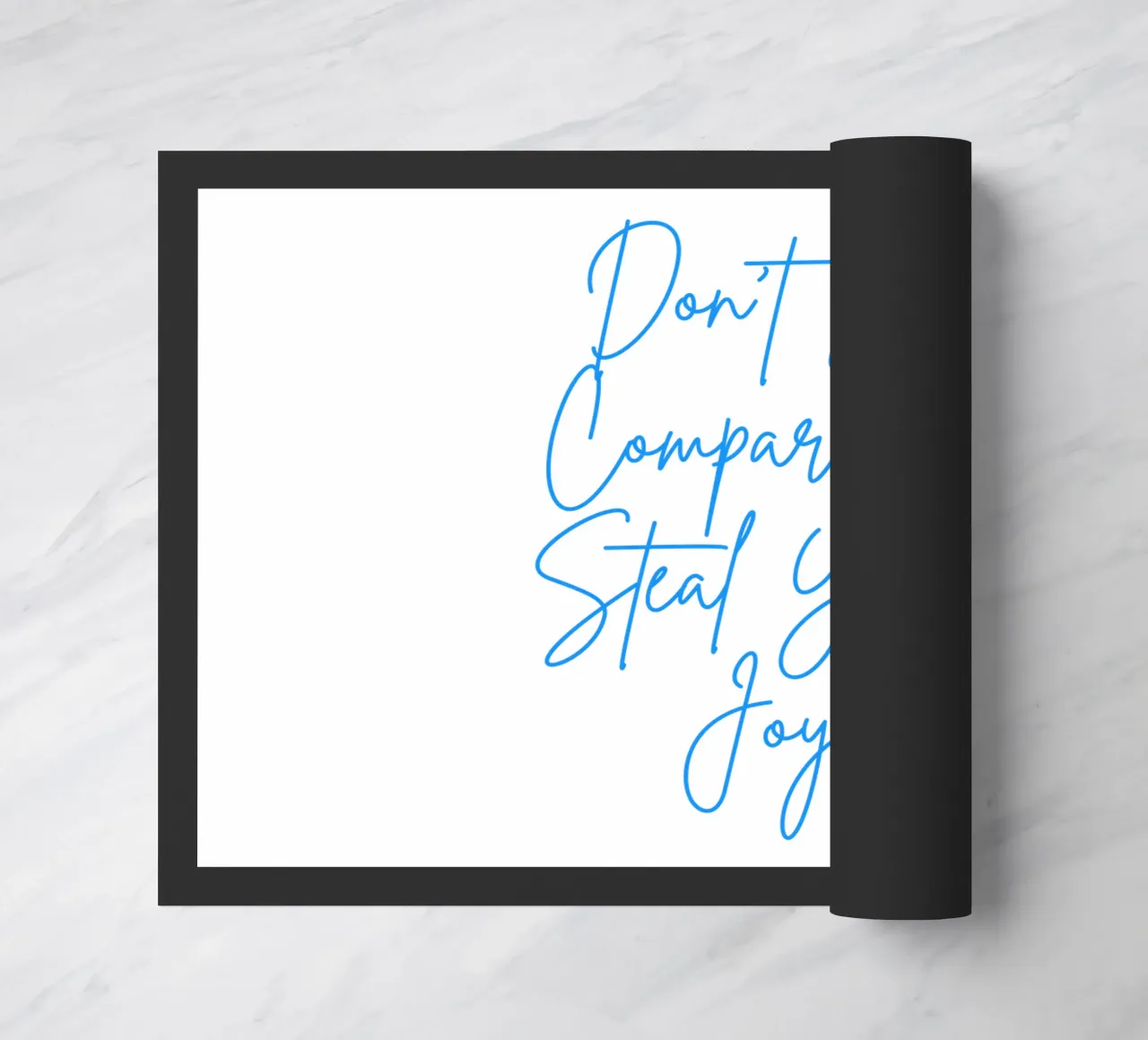 "Don't Let Comparison Steal Your Joy" Blue Text zerbino da FABOArt