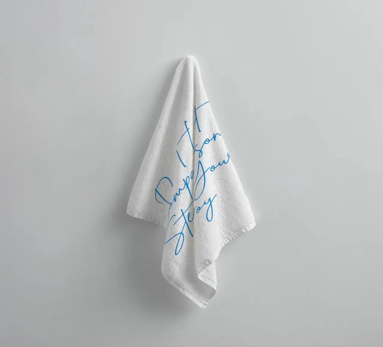 "Don't Let Comparison Steal Your Joy" Blue Text asciugamano da bagno da FABOArt
