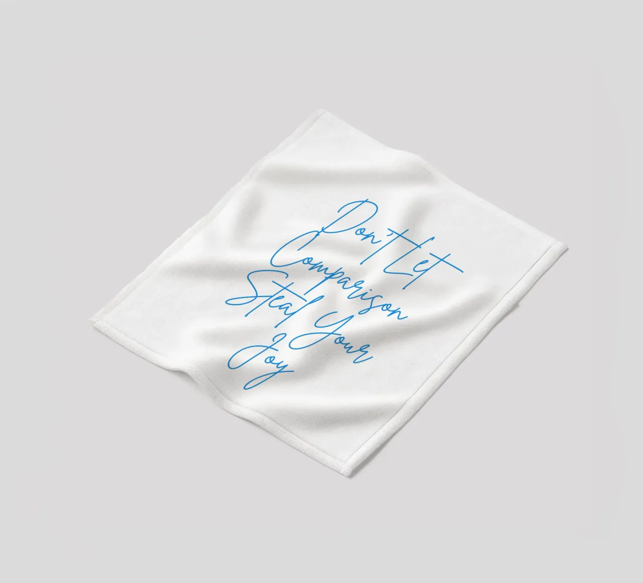 "Don't Let Comparison Steal Your Joy" Blue Text coperta in pile da FABOArt