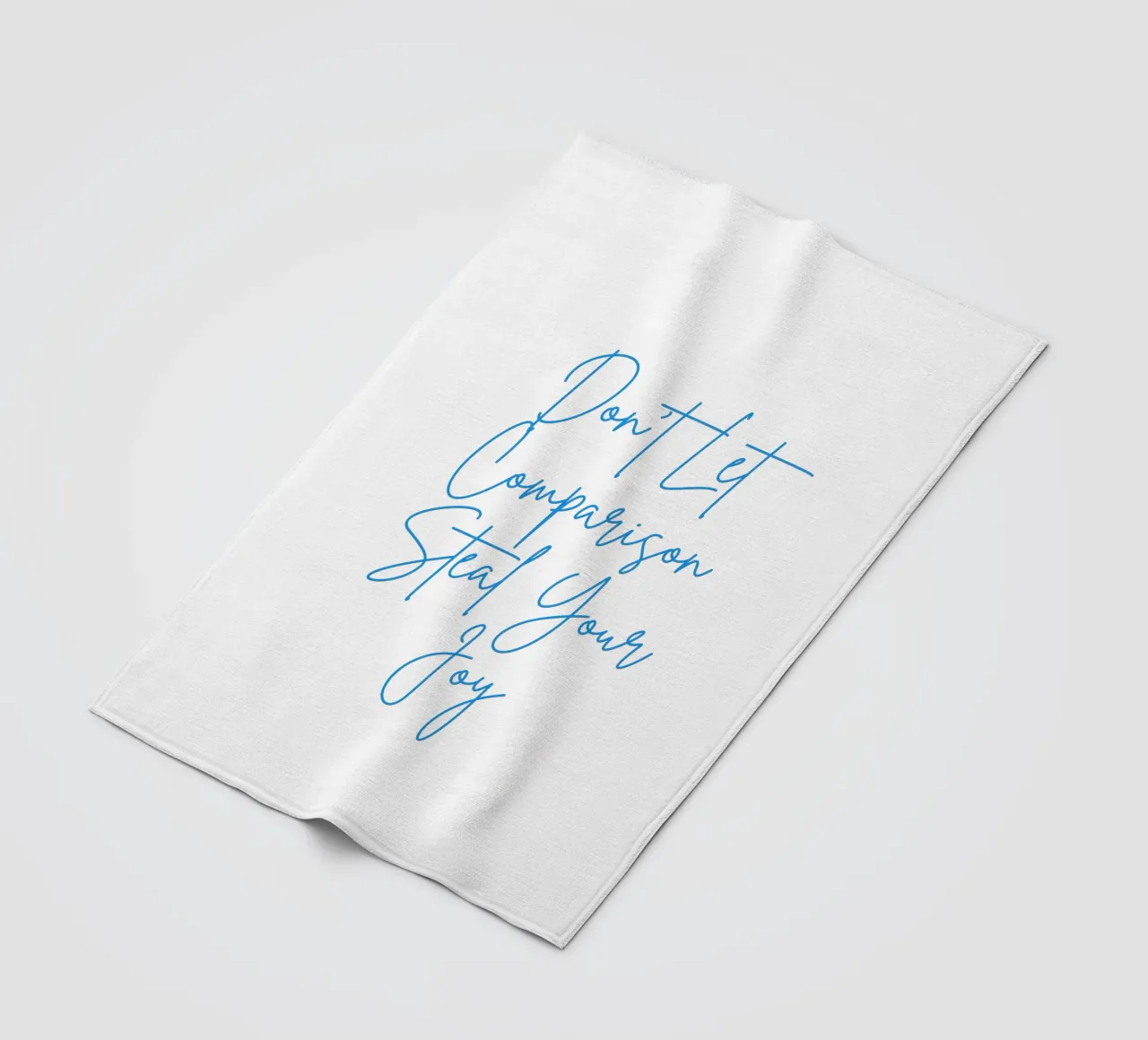 "Don't Let Comparison Steal Your Joy" Blue Text coperta in pile da FABOArt