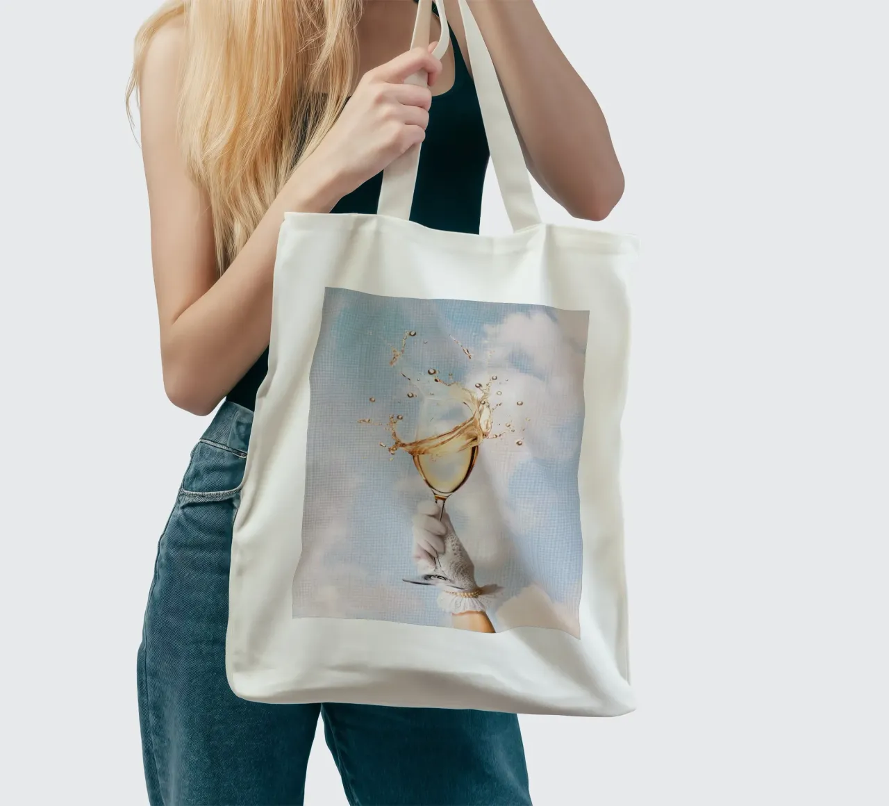 Ragazza d'oro borsa in juta da Dagmar Pels